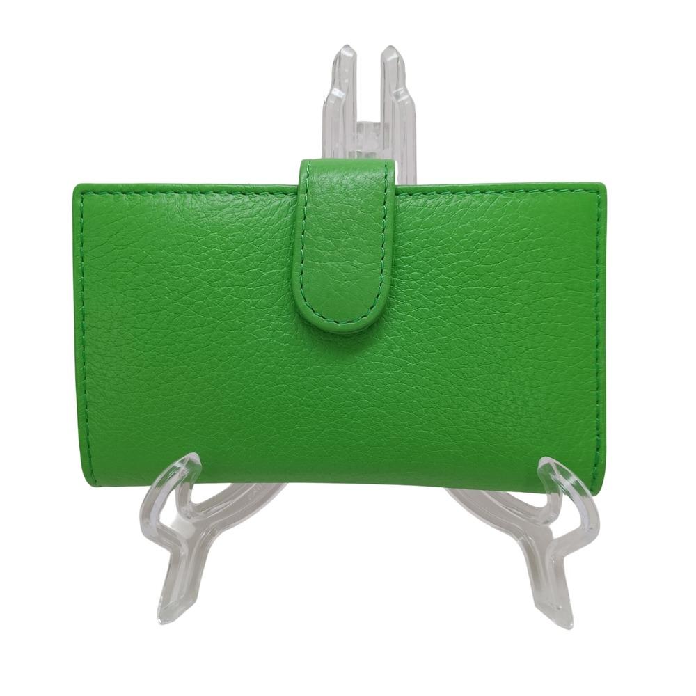 SafeKeeper Green Genuine Leather RFID Blocking Bifold Wallet ID Window Snap